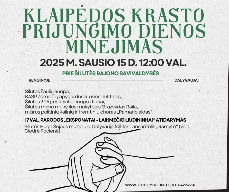 KLAIPĖDOS KRAŠTO PRIJUNGIMO PRIE LIETUVOS DIENOS MINĖJIMAS